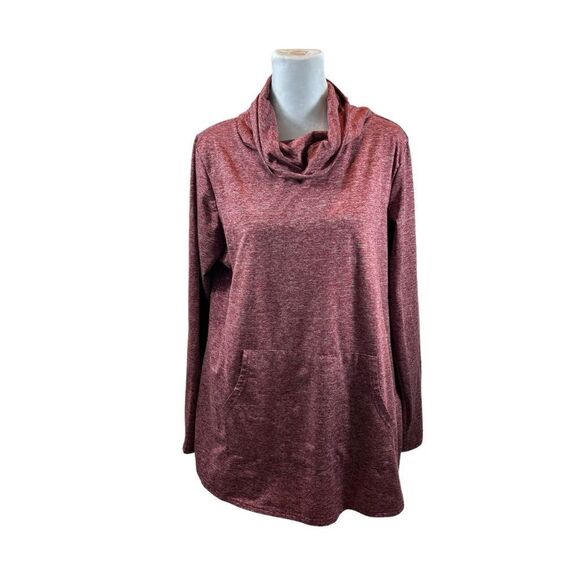 Ladies‎ Unbranded Heather Red Cowl Neck Sweatshirt Size XL - Picture 1 of 8